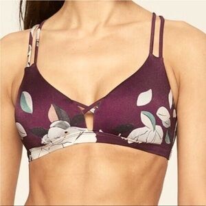 NWT Athleta Aquauxe Floradona Bikini Crossover Top
